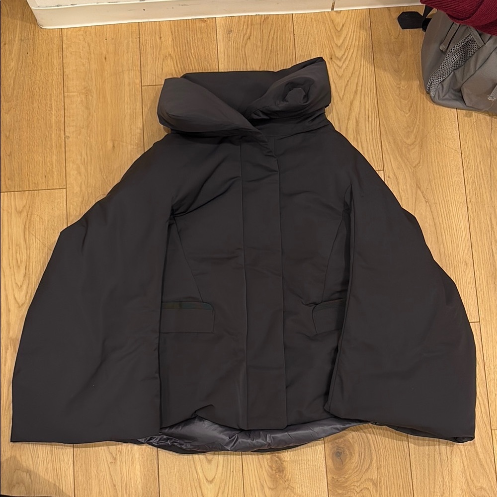 Stylish Black Cape Coat